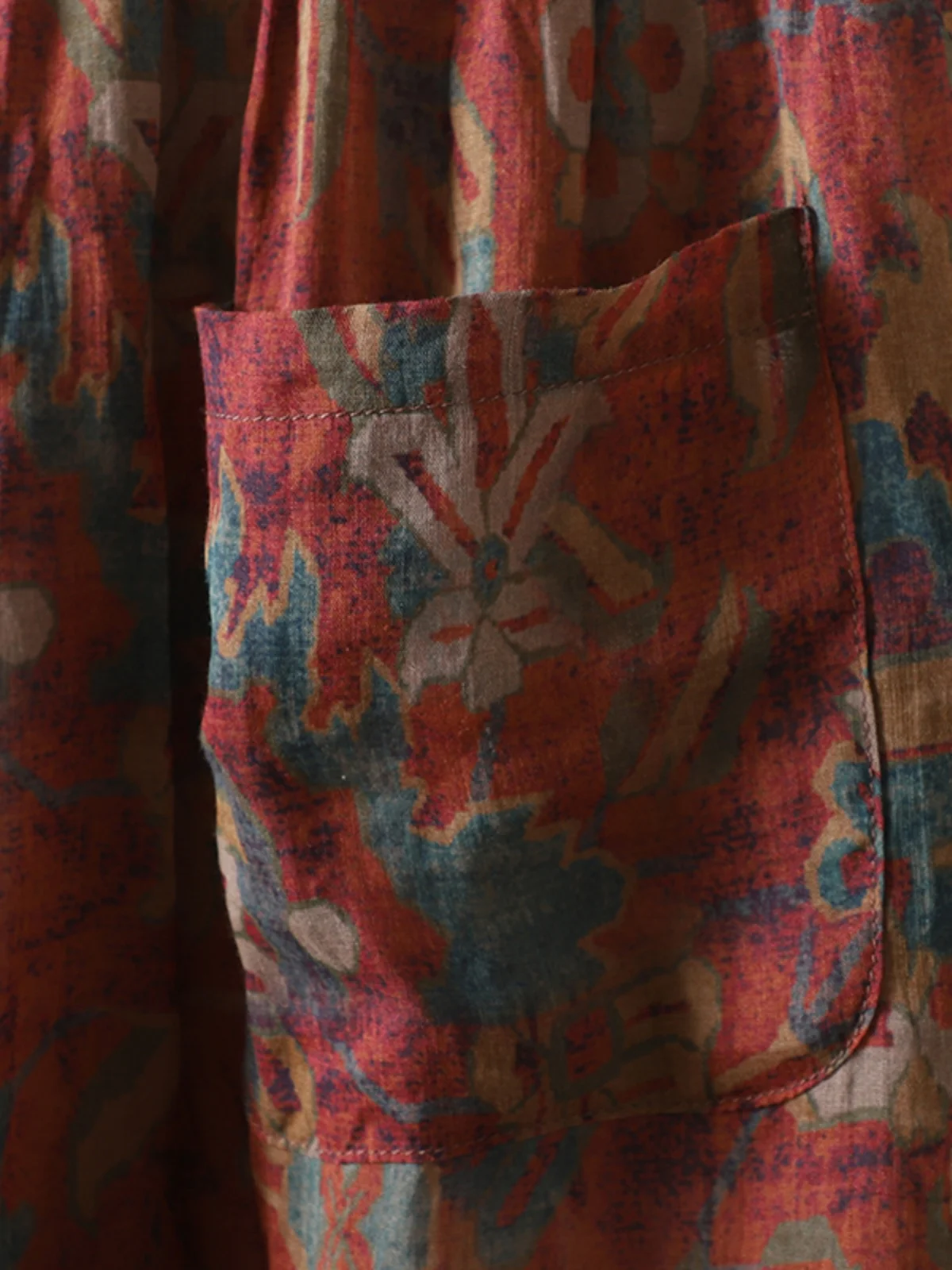 Pantalones cortos con cintura elástica y estampado de flores para mujer, pantalones cortos rectos de cintura alta y pierna ancha de media longitud, pantalones Vintage para mujer