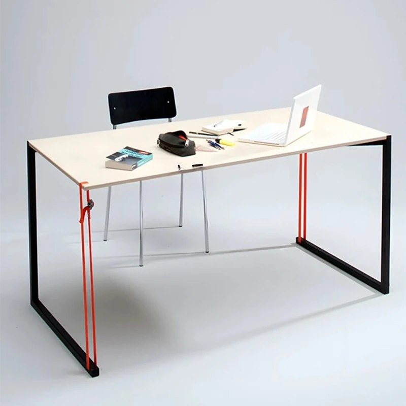 Simple birch ocean board desk home office computer desk writing desk rectangular workbench