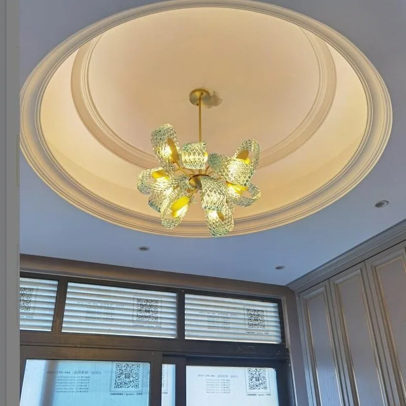 2022 moderno lampadario a soffitto di lusso in ottone vetro G9 per soggiorno camera da letto Hall Home Decor luster apparecchi di illuminazione a sospensione