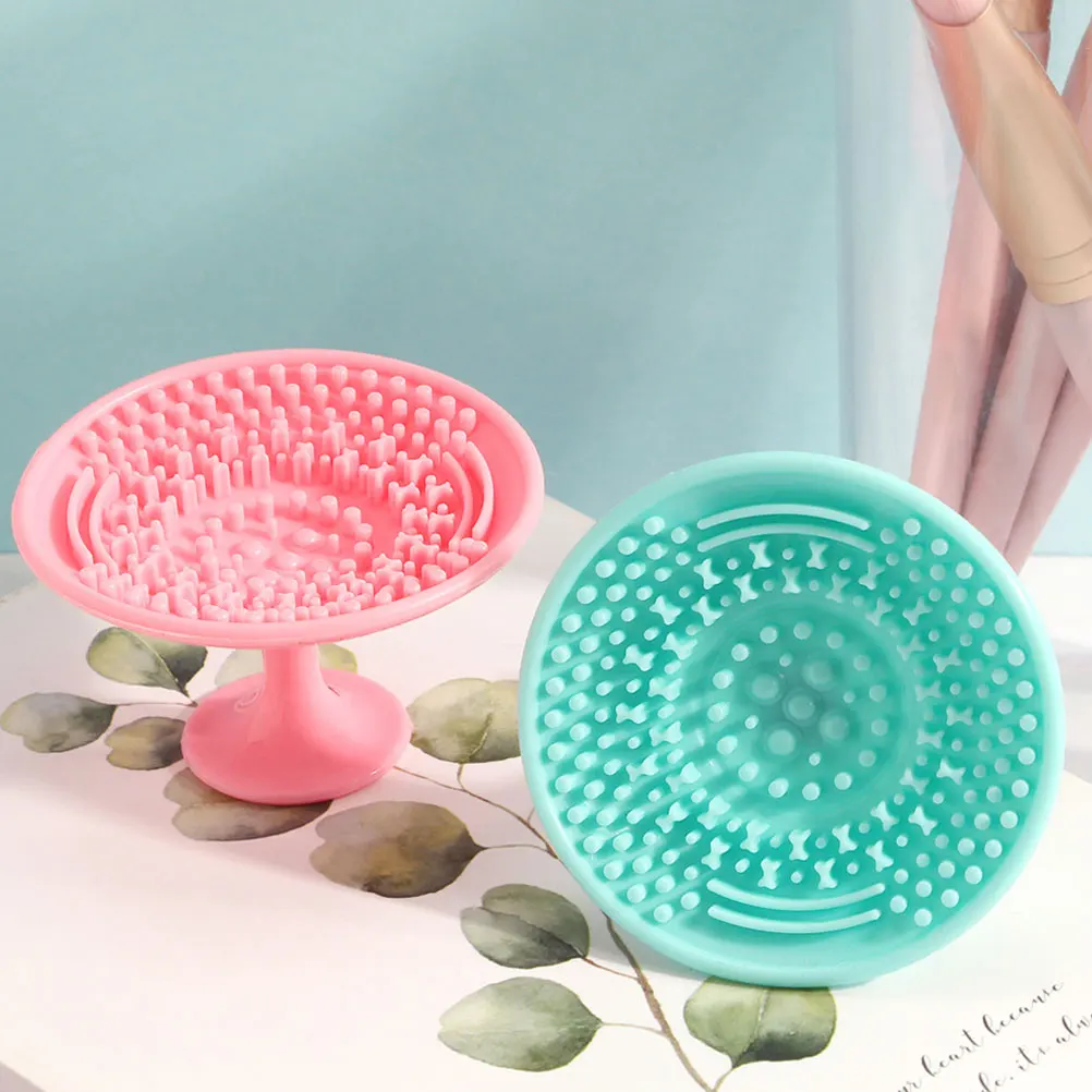 

6pcs Foldable Colorful Cleaning Mat for Makeup Brushes Sponge Tools Silicone Scrub Pad Washer Rinsing Beauty Cleaner