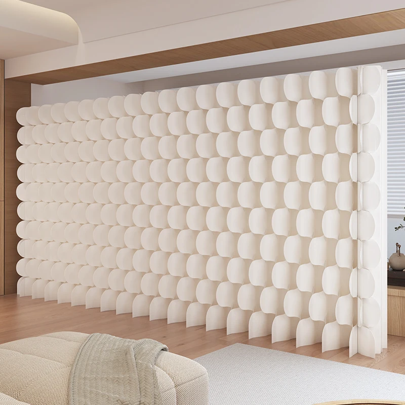 Foldable Honeycomb Paper Room Divider, Freestanding Accordion Privacy Partition Screen, Portable Bendable Wall Separator, No‑Ass