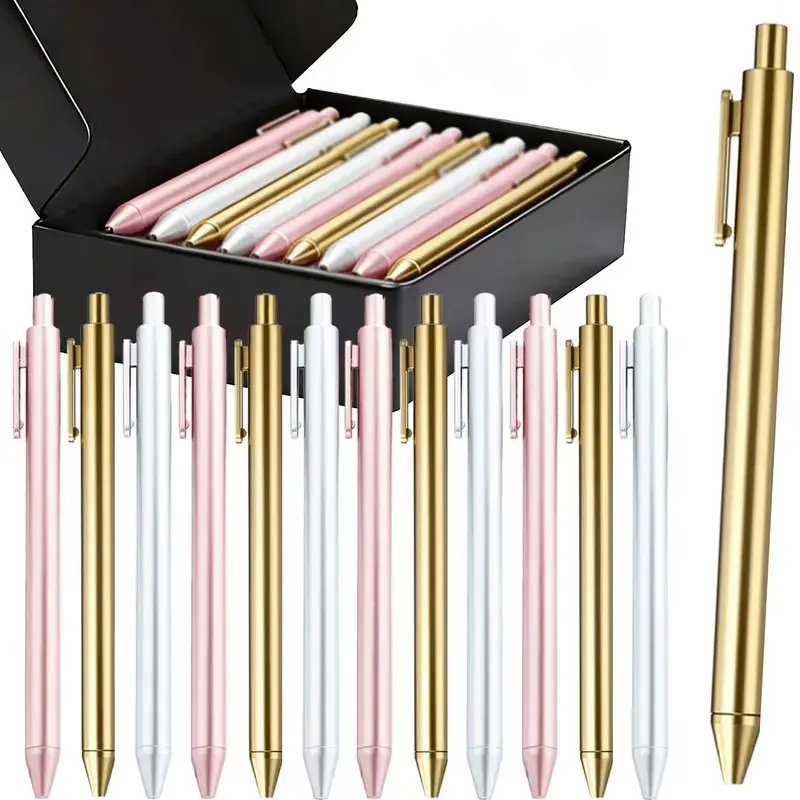 40-Piece Novelty Gold, Silver, and Rose Gold Ballpoint Pen Gift Box Set, 2026 Trendy Model, Comfortable Grip, High-End Gift Set, Suitable for Weddings, Bridal Parties, Business Offices, Students, and Back-To-School Season Gifts