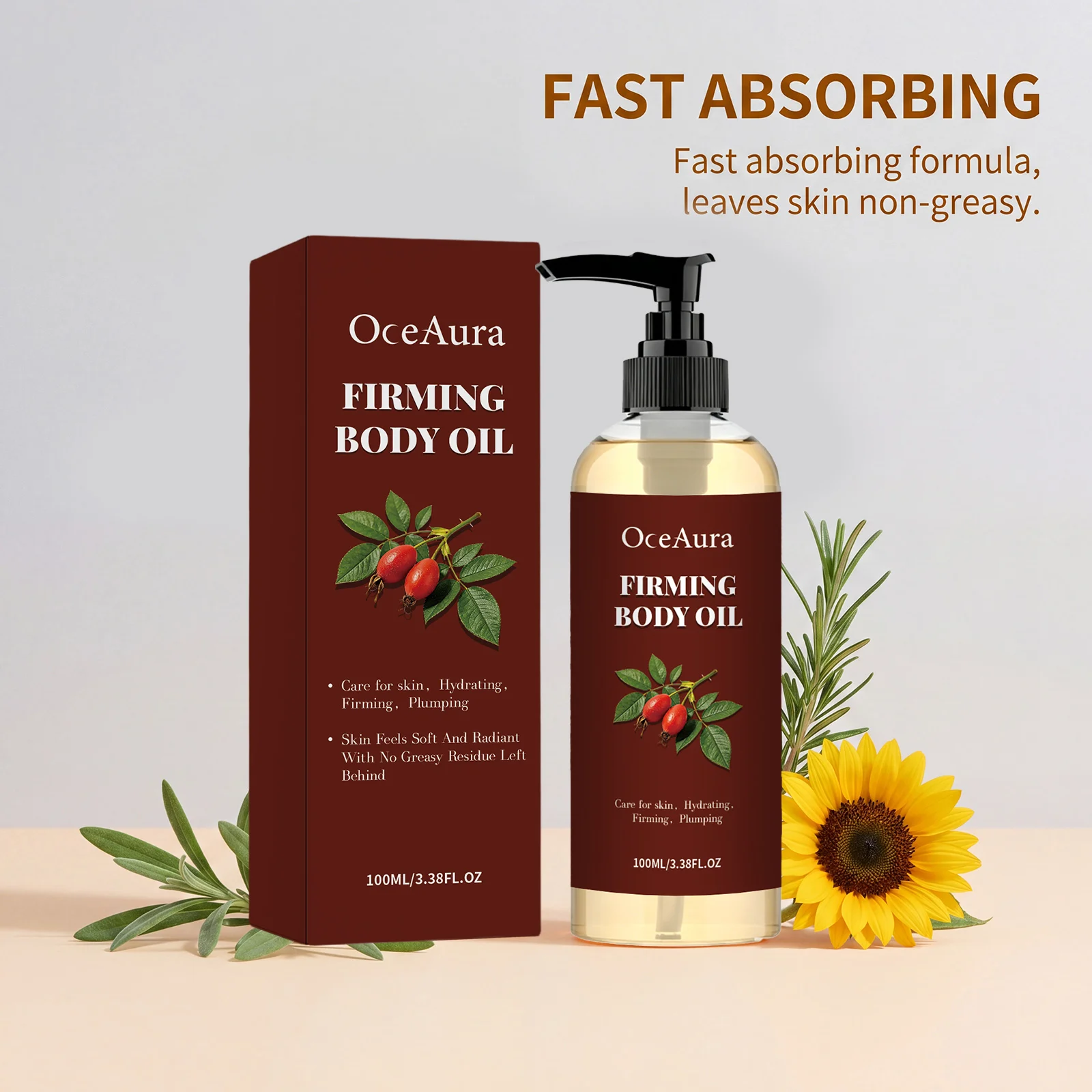 Body Firming Oil Hydrating Plumping Skin Fast Absorption Soften Skin Surface Enhance Skin Elasticity Brightening Skin Non Greasy