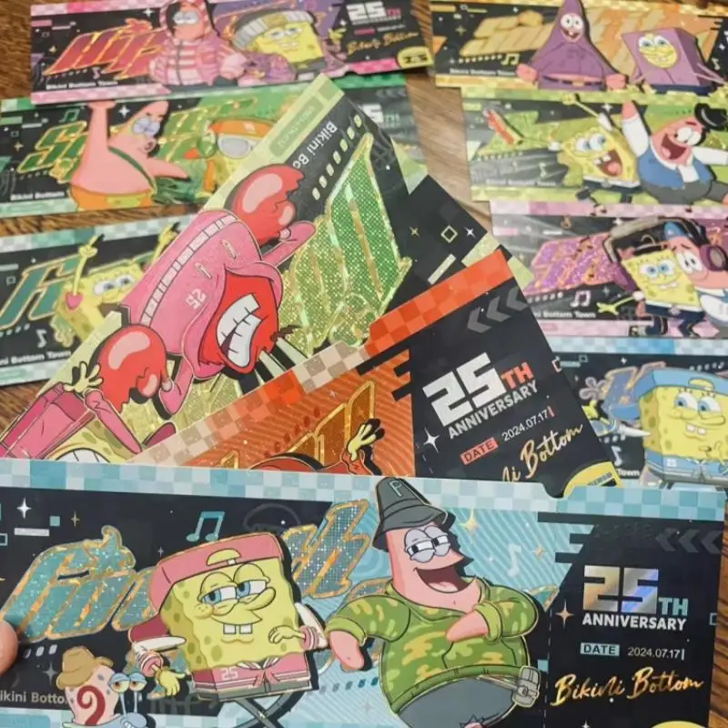 Karta laserowa Kayou Spongebob Squarepants - Rocznica Szczęśliwego Wyjazdu, pierwsza seria, oryginalna karta kolekcjonerska do gry