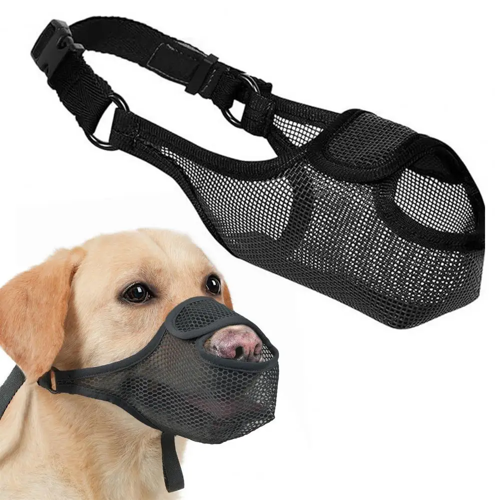 

Harmful Substances Prevention Dog Muzzle Vet Visit Dog Muzzle Breathable Mesh Dog Muzzle with Adjustable for Medium for Drinking