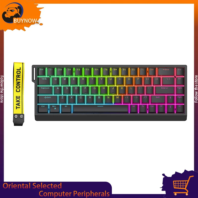 He65 Zuoya Gaming Mechanical Keyboard Hot Swappable Magnetic Switch Compact Keyboard Rgb Backlit E-Sports Level Gamer Accessory