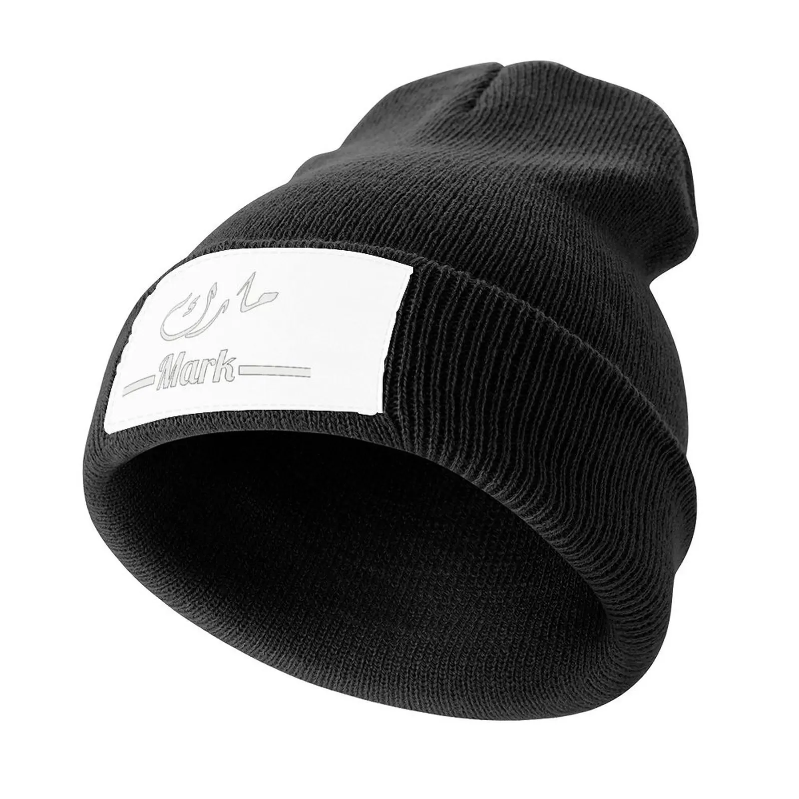 Mark ???? My Name in Arabic - Names in English & Hand-crafted Arabic Calligraphy Knitted Cap Golf Wear Men Golf Wear Women's