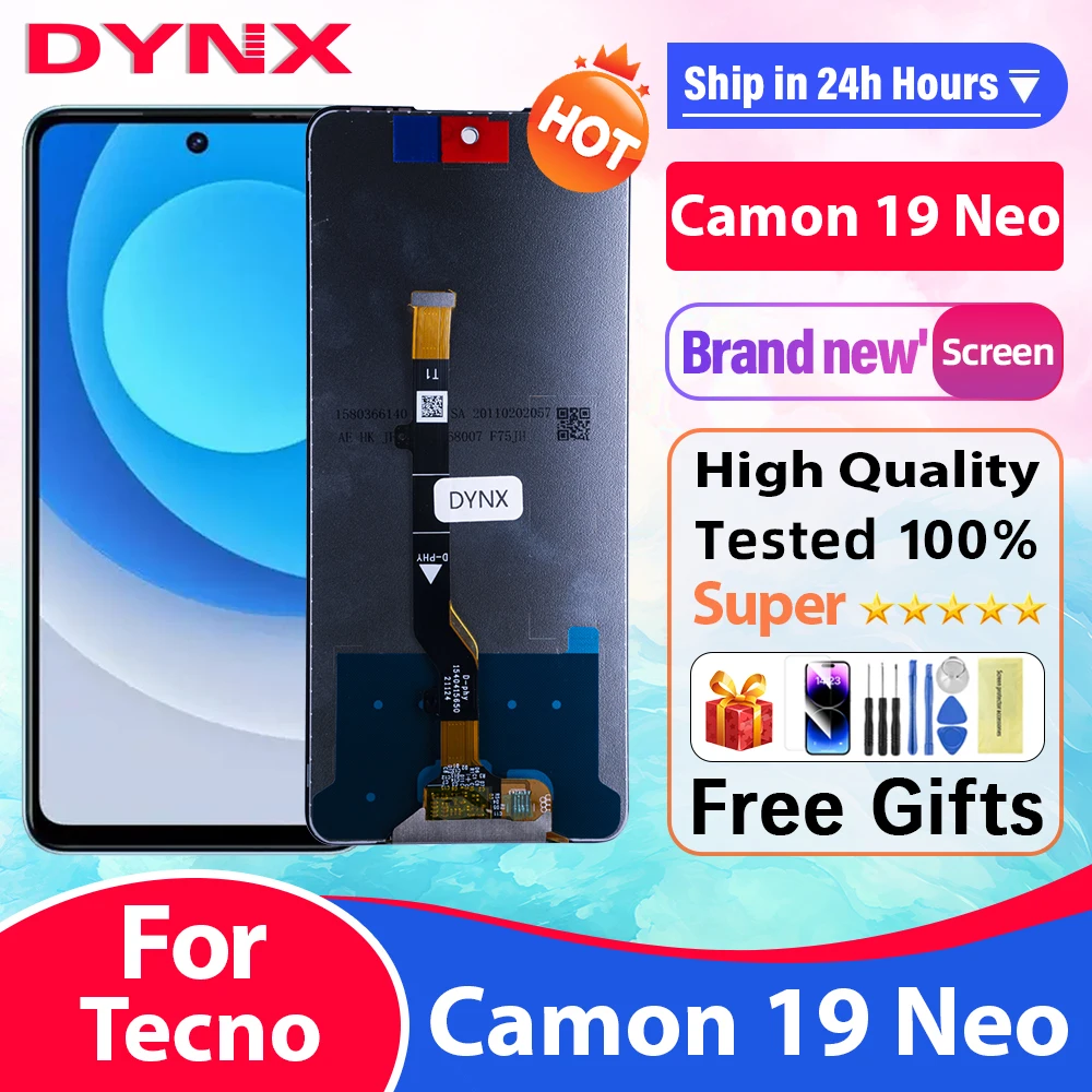 

100% тестирование 6,8 ''для Tecno Camon 19 Neo CH6i ЖК-дисплей с цифровым преобразователем сенсорного экрана в сборе для Camon 19Neo Camon 19Neo Замена