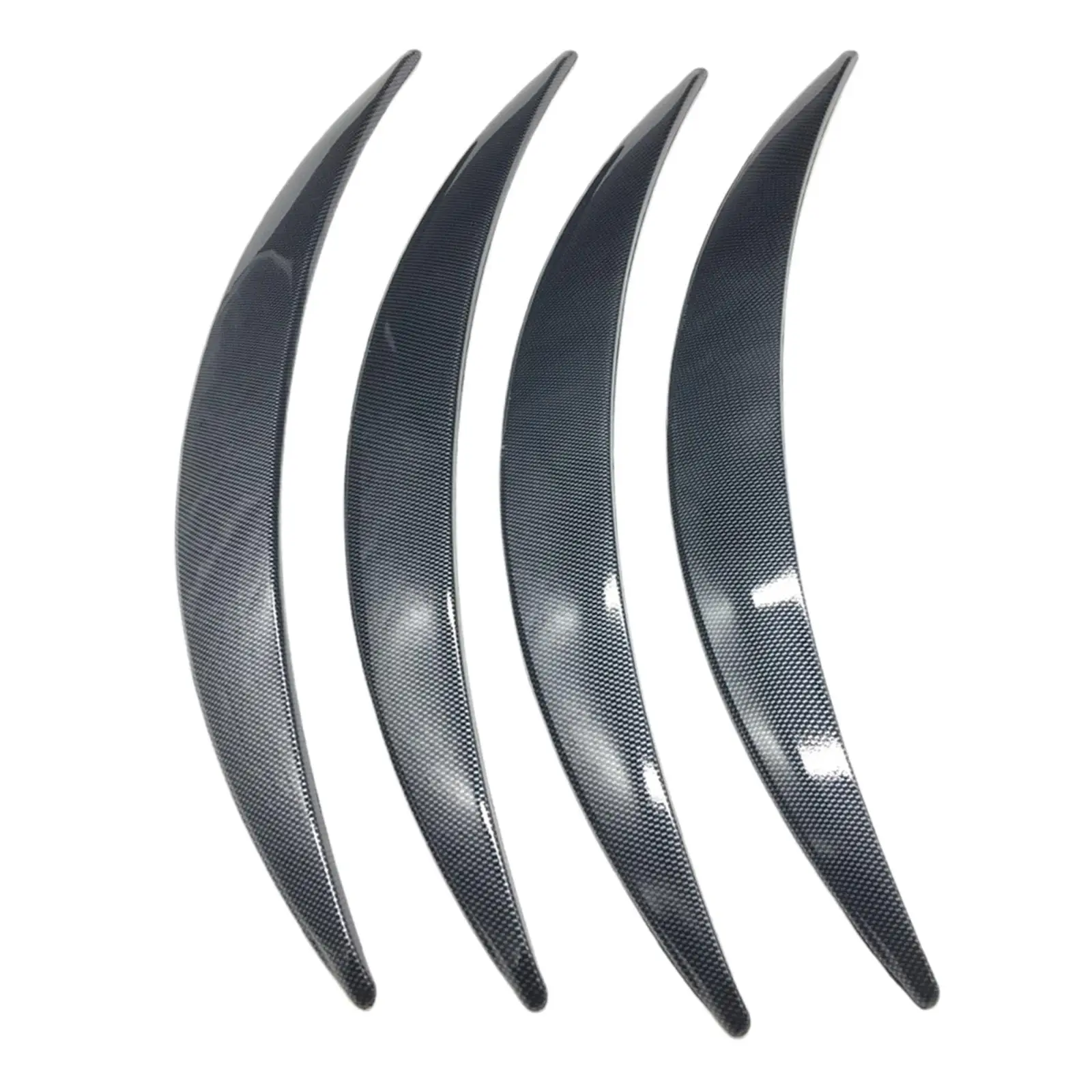 4x Generic Car Wheel Eyebrow Arch Trims Car Wheel Brow Decorative Strip Mudguards Flare Protectors for Truck Auto Body Edge