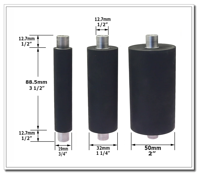 1 stück Dia. 3/4 "1 1/4" 2 "x 3 1/2" Gummi Rad Kinfe Grinder Ersatz Teile – Detail 1