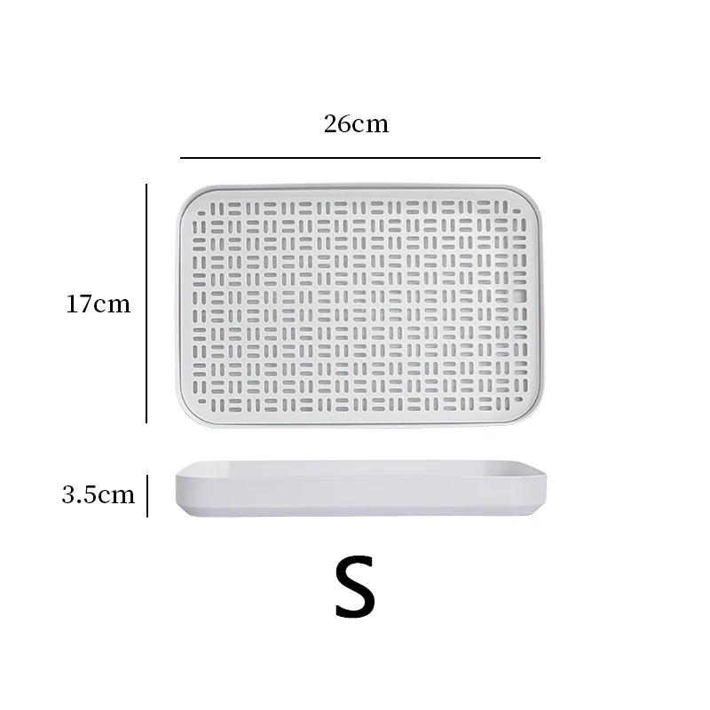 1Pc Tea Tray Water Drainage Tea Tray Double Layered Rectangular Cup Drain Board For Living Room Kitchen Water Drainage Tea Tray