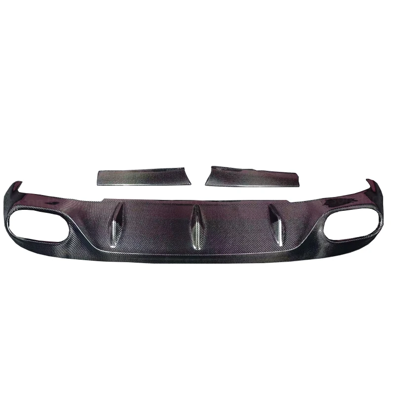 

Wet Carbon Fiber Rear Lip Diffuser Spoiler 3 PCS Rear Bumper Guard Car Styling for Benz E Class W238 Exterior Accessories
