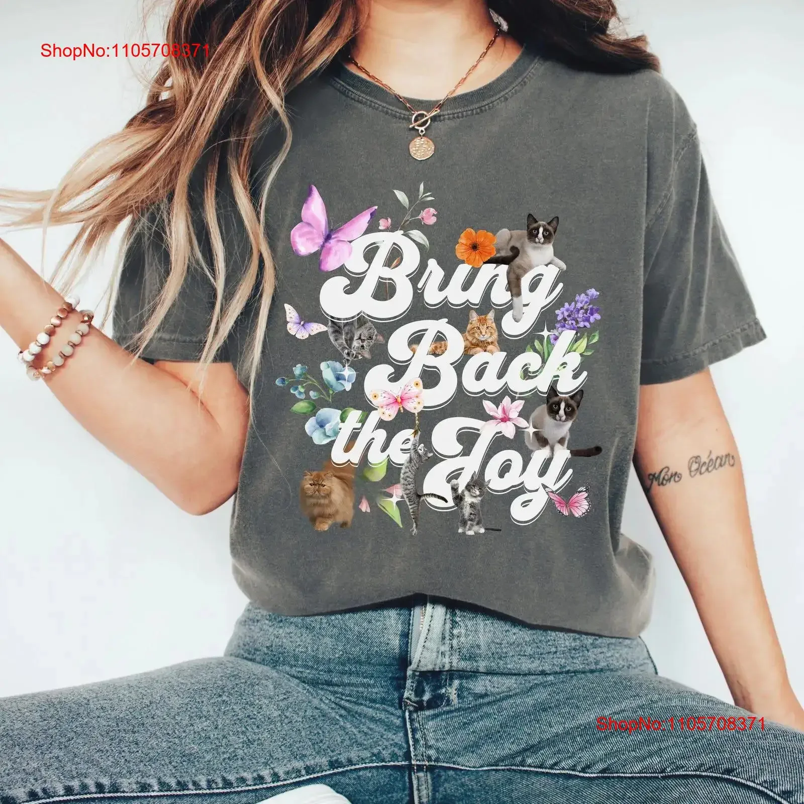 Botanical Cat Lady Bring Back the Joy T Shirt Kamala for President Harris Walz 2024 Democratic Ticket vintage Washed Soft
