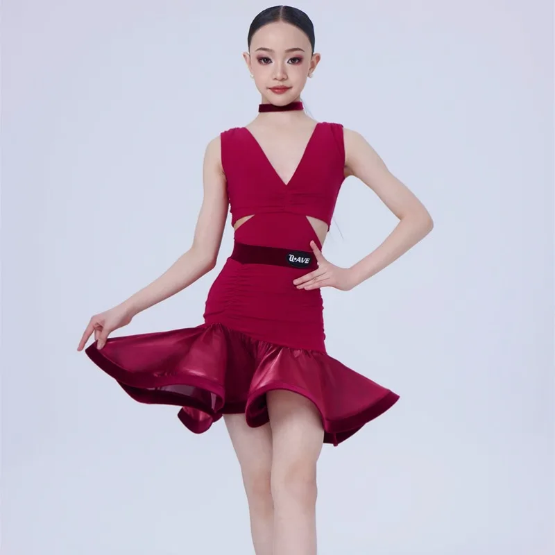 

UK Latin Dancewear for Adults, Girls, Children - New Style Premium Latin Dance Skirt Two-Piece Set ballroom dance costumes