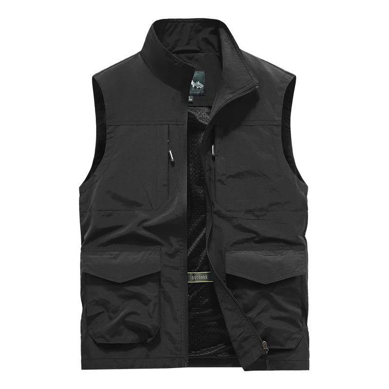 New Spring Summer Vest  Outdoor Leisure Vest Men\'s New Multi-Pocket Breathable Outdoor Sports Coat Design Leisure Vest Men