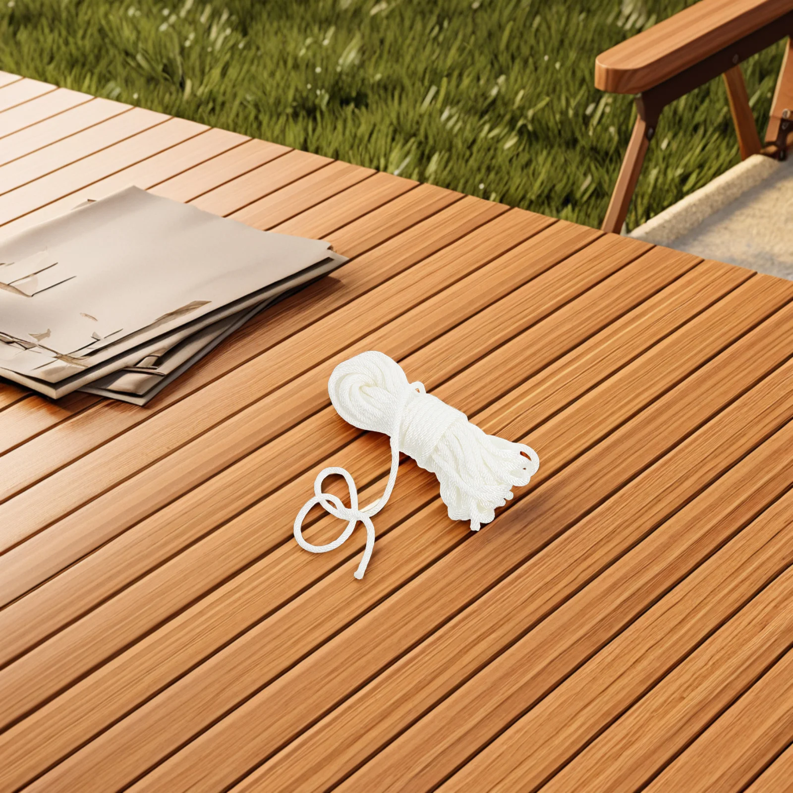 

Nylon Braided Flagpole Rope 50Ft Heavy Duty Waterproof Outdoor Use for Camping Clothesline Replacement Halyard Flag Pole Parts