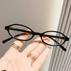 Fashion lightweight oval small frame anti-blue glasses personality trend small women's eyeglasses frame