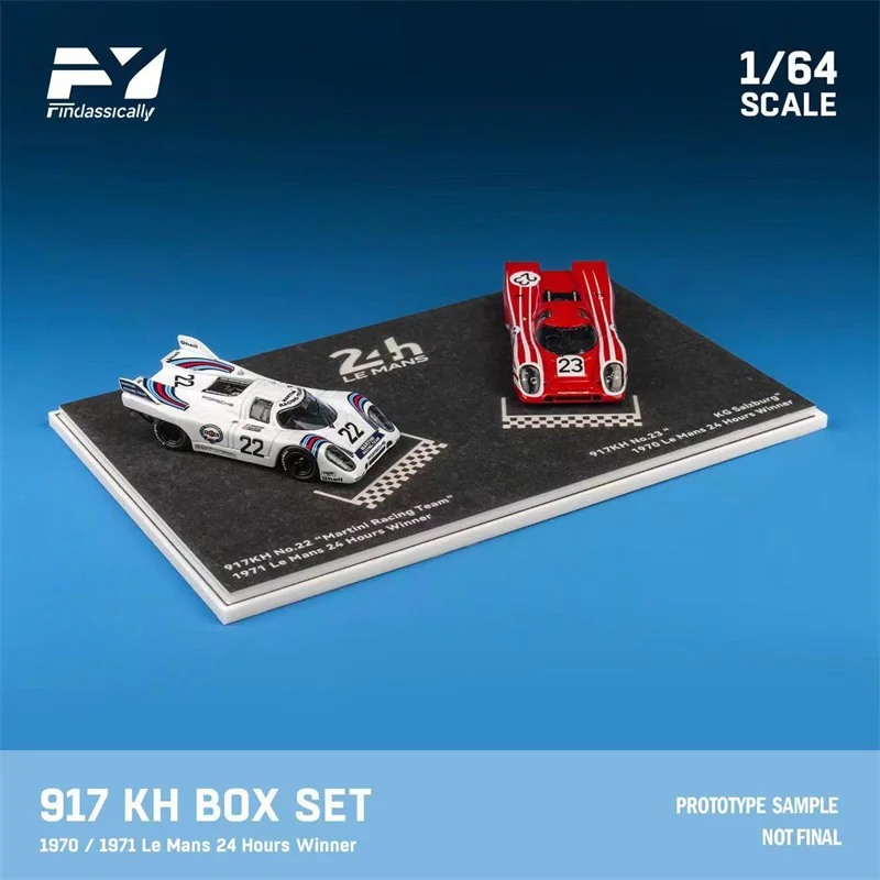 **Pre-Order** Findclassically 1:64 917K Martini #22 & red #23 two cars set Limited200 Diecast Model Car