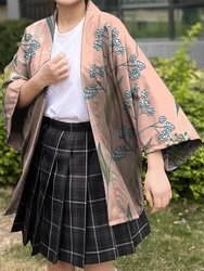 Casual Japanese Kimono Japanese Traditional Costume Holiday Casual Print Loose Comfort High-end Cardigan Large Size Half Sleeve