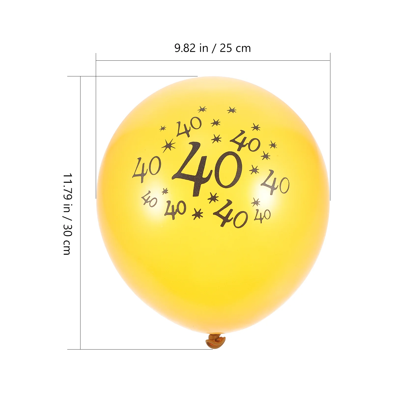 

20Pcs Black Gold 40th Birthday Balloons Latex Party Supplies Birthday Decoration Festival Atmosphere Party Latex Balloons