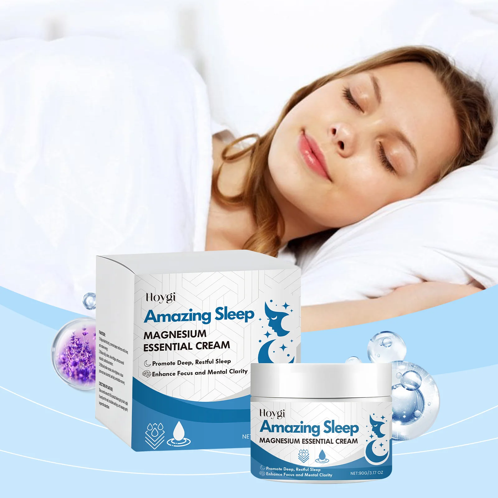 Crema esencial de magnesio para aliviar los músculos, hidratante, calmante, nutritivo, relajación, mejor calidad del sueño, crea de magnesio para dormir