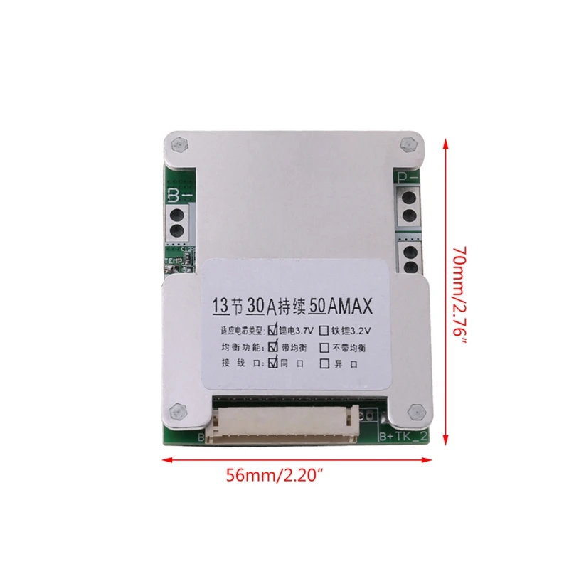 احترافي PCB للوحة حماية لخلية بطارية ليثيوم أيون 18650 مع وظيفة التوازن 13S 48V 50A 18650 للمنزل