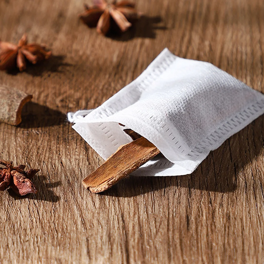 

200pcs Disposable Tea Bags Drawstring Seal Filter Bags Loose Leaf Holder Non-Woven Cotton Material Spices For