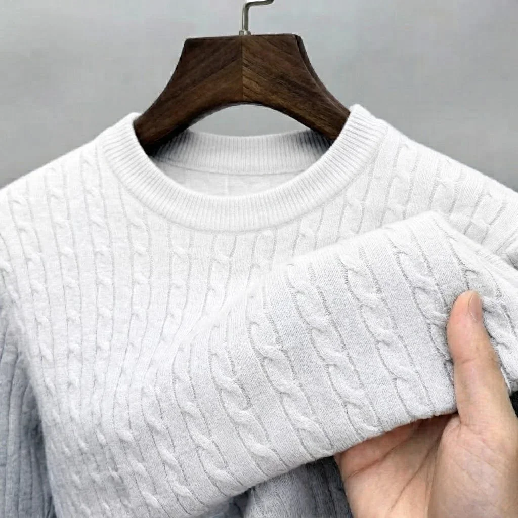 Men's Sweater Casual Crew Neck Long Sleeve Soft Knit Pullover Comfortable Solid Color Outerwear Thermal Warm Daily Work Coats