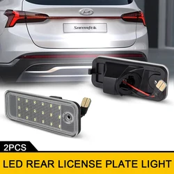 2Pcs LED Tail License Plate Lights For Kia Rondo Carens Hyundai Maxcruz Santa Fe Sport Azera TG Canbus Free Error