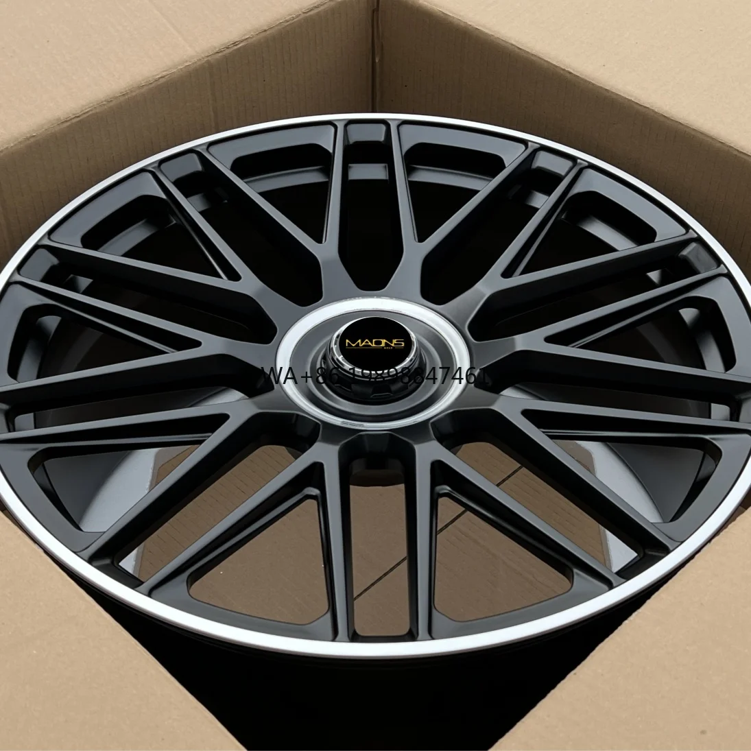

Wheelshome 8123F 18/19/20/21/22/23 Inch Staggered 5-112 with 66.5 Black Machined Lips Alloy Wheels for MERCEDES-Benz SL 63