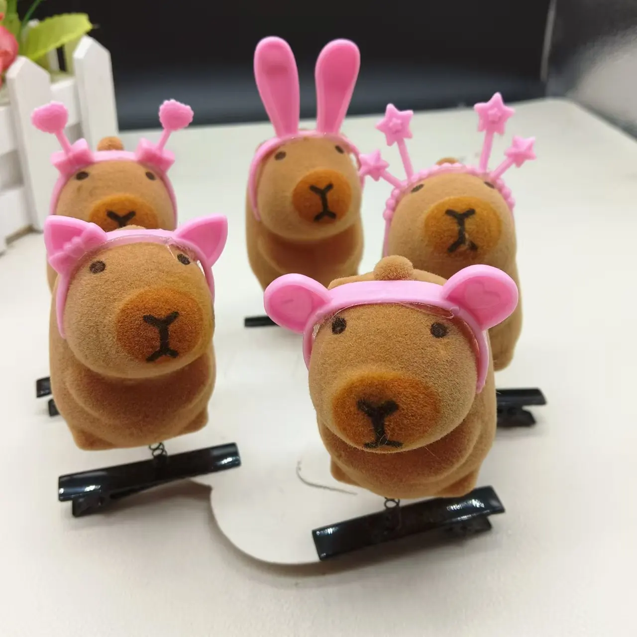 New 1pcs Kawaii Hair Clip Little 3d Capybara Hairpin Spring Clip Duckbill Clip Bangs Clips Side Clips Headwear Hair Accessories