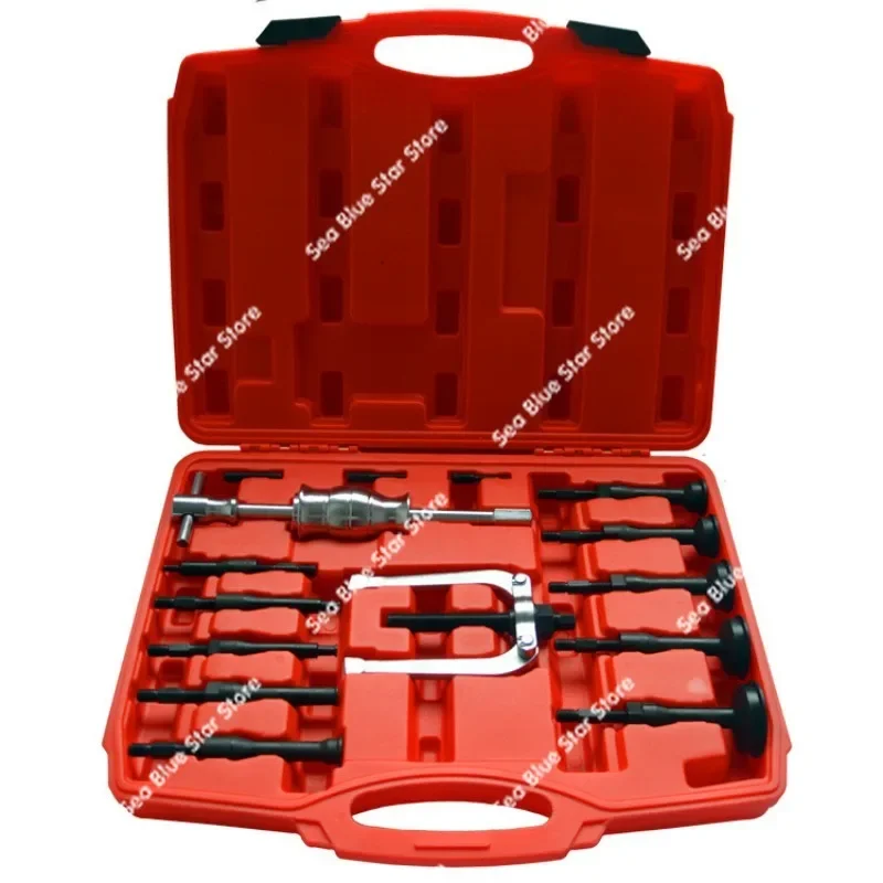 automotive inner bearing puller hardware, auto repair professional 16-Piece set of BL1039 inner hole peeling hammer remover,