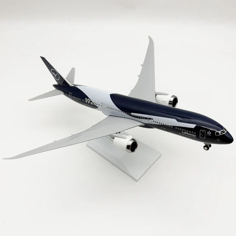 New 30cm Lufthansa B787 100 Years Collectible Resin Diecast Airplane Model Kit For Aviation Souvenir Gift or Home Decoration