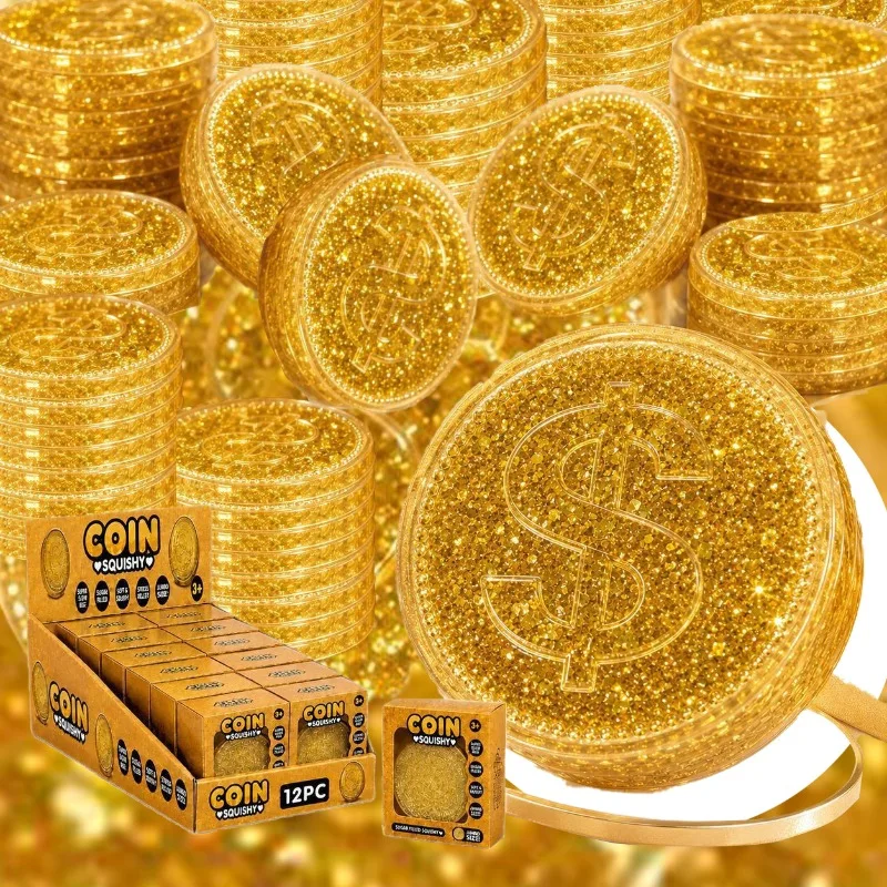 Simulation Style Maltose Dollar Gold Coin Slow Rebound and Deformation Toy Gift