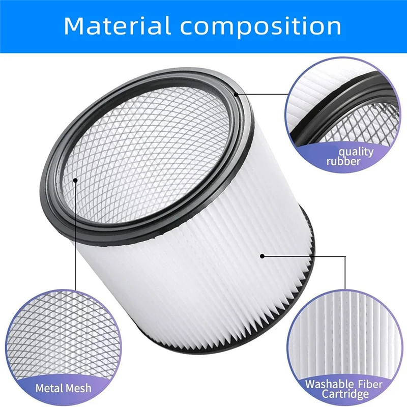 X11A 90304 Replacement Filter For Shop Vac 90304, 90350, 90333, 90585, 5 Gallon And Above Wet/Dry Vacuum Cleaners