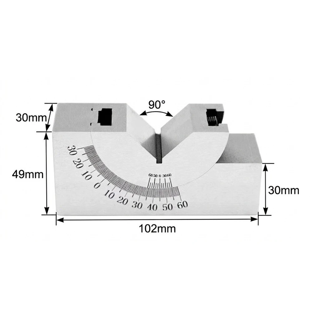 Adjustable V Block Angle Gauge AP30 0/30/60 Degree for Tool Setting For Measuring Workpieces on Grinding Machines