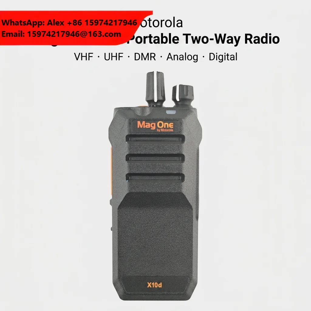 Motorola MagOne X10D DMR Two-way Radio Digital Analog UHF VHF Handheld Walkie Talkie Long Range Mobile Intercom