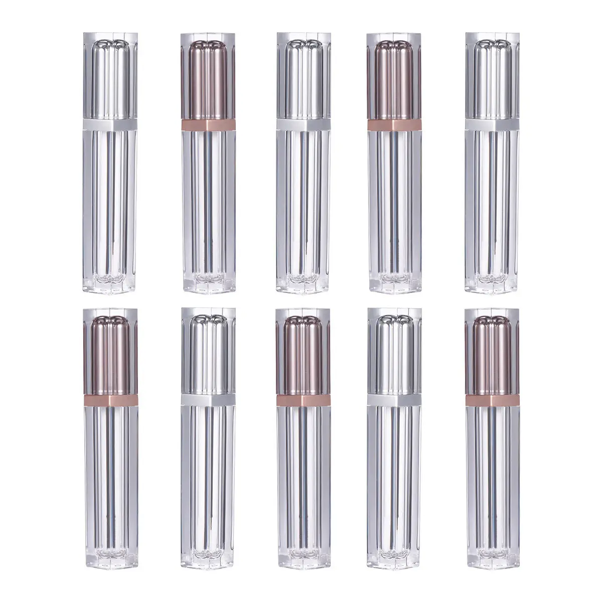 

10 шт. прозрачных пустых многоразовых тюбиков для блеска для губ с аппликатором, легкие, портативные, удобные для путешествий, для визажистов и начинающих.