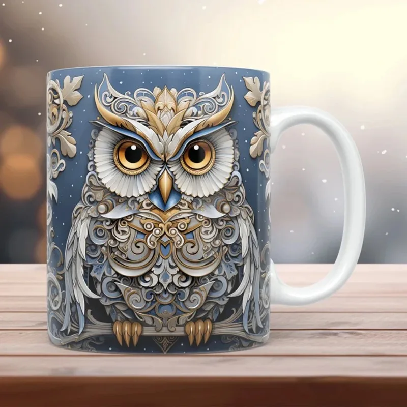 

cute owl mug birds lover photography enthusiast birthday gift mug 11oz/325ml ceramic coffee mug