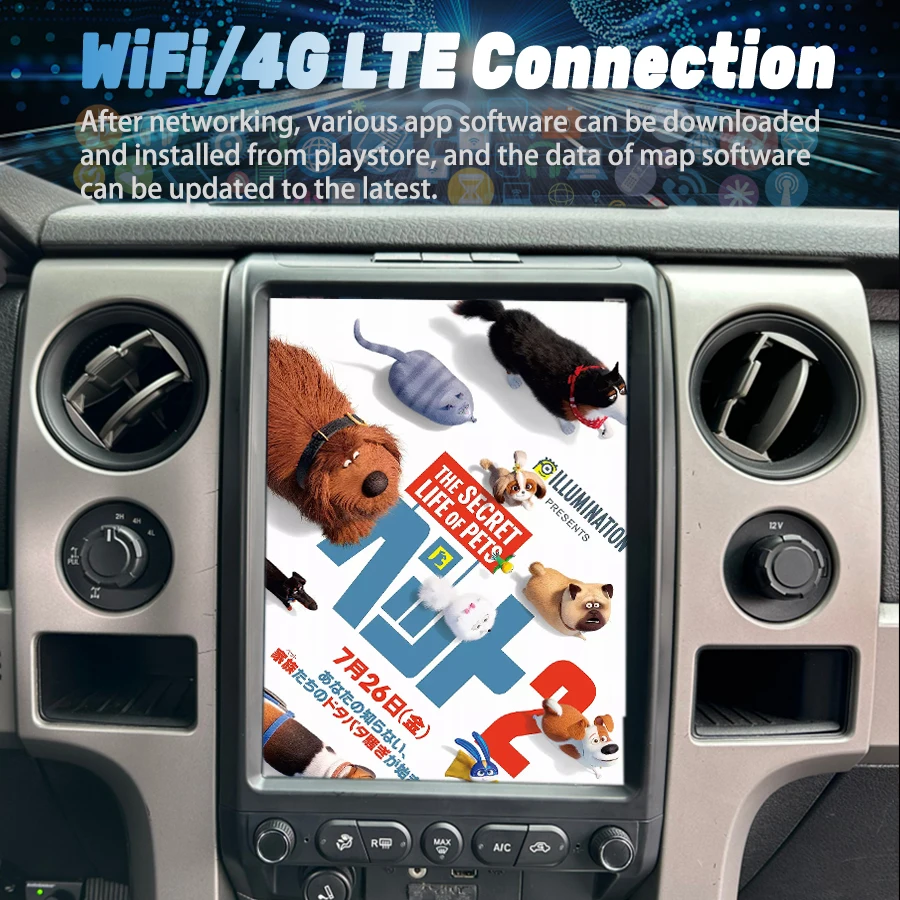 13inch Android 13 Screen For Ford F150 2009 2014 GPS Carplay Car Radio Multimedia Video Player Stereo Navigation Audio Head Unit