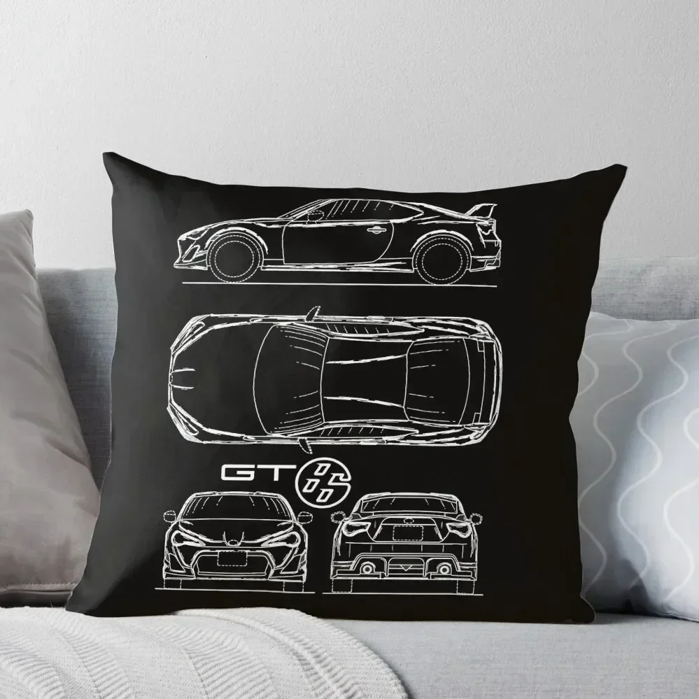 

The GT86 Blueprint Throw Pillow Pillow Case Plaid Sofa Cushion Cover Sofa Pillow Cover