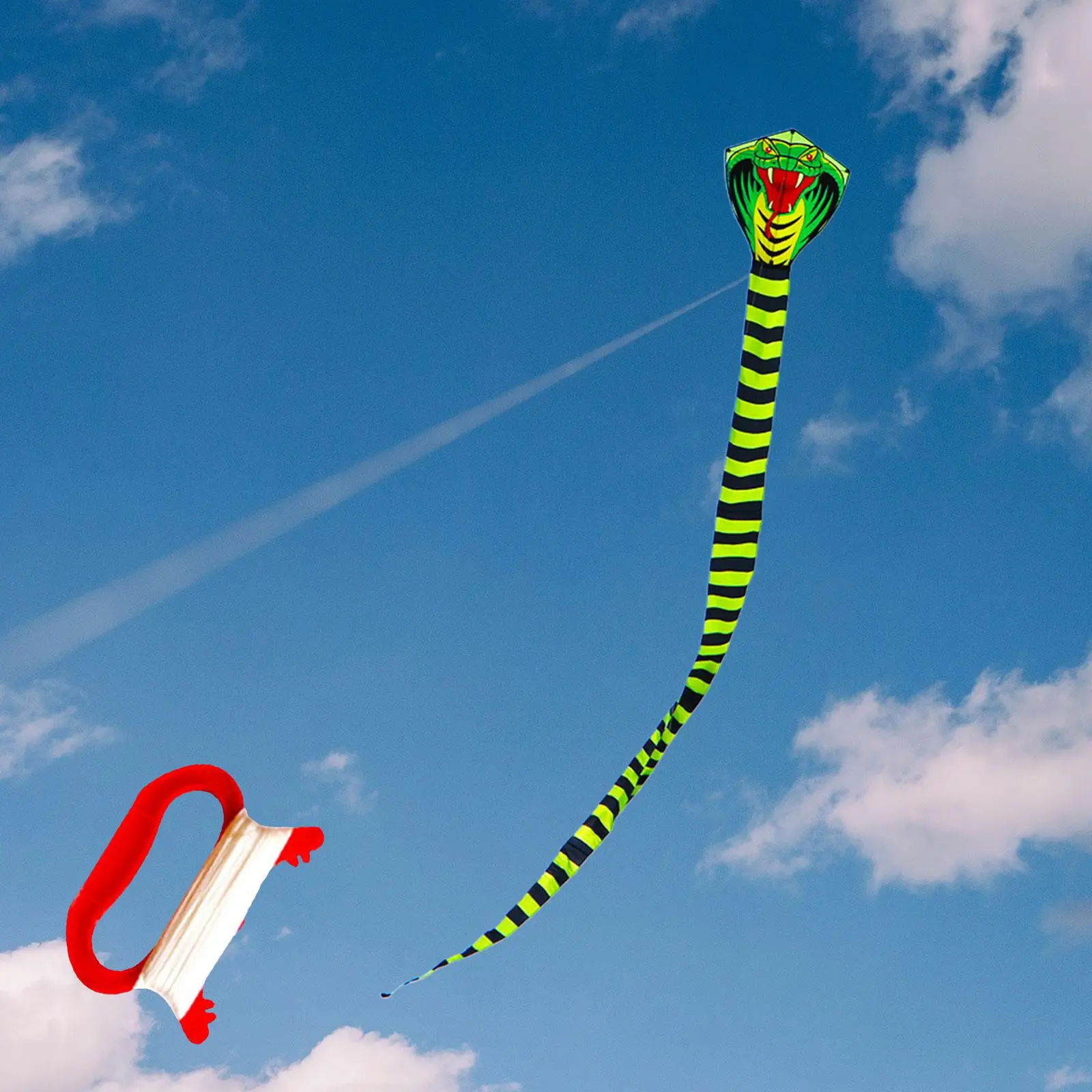 Snake Kite Outdoor Toy Family Game Animal Shape Huge Kite Snake Kite for Park Backyard Outdoor Activities Farm