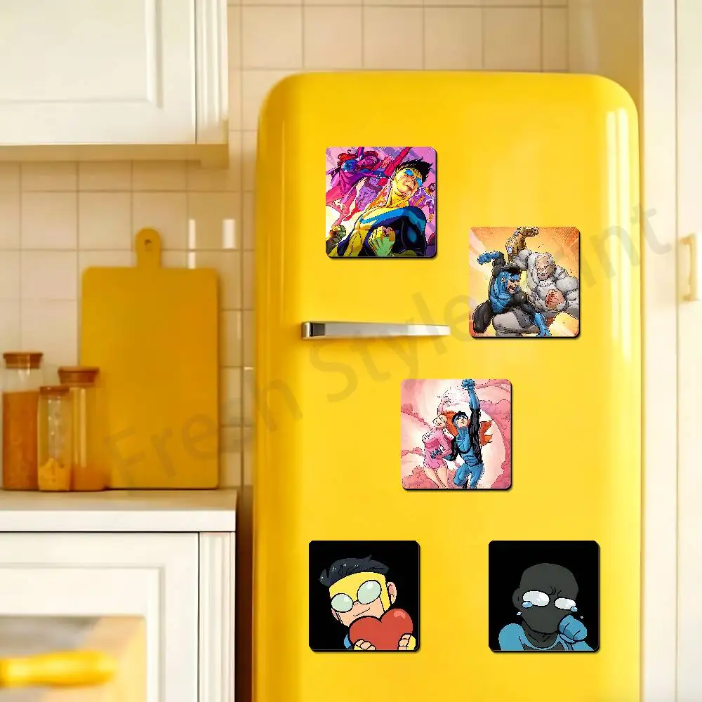 I-Invincible Mark Atom Eve Fridge Freezer Refrigerator Magnets Metal Cabinet Magnetic Sticker Cover Home