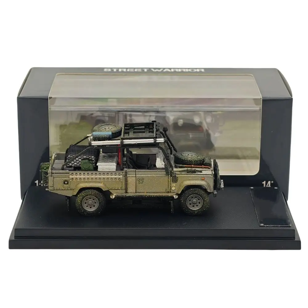 

STREET WARRIOR 1/64 Defender Tomb Raider x Limited 499 Diecast Model Car Miniature Collection Toy Vehicle Models