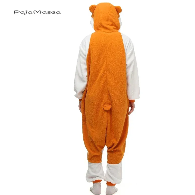 Qq 123 cremallera XXL hombres hámster Anime dibujos animados Onesie mujeres de una sola pieza Pijamas mono de lana divertido ropa de dormir de Navidad RaccoonKigur