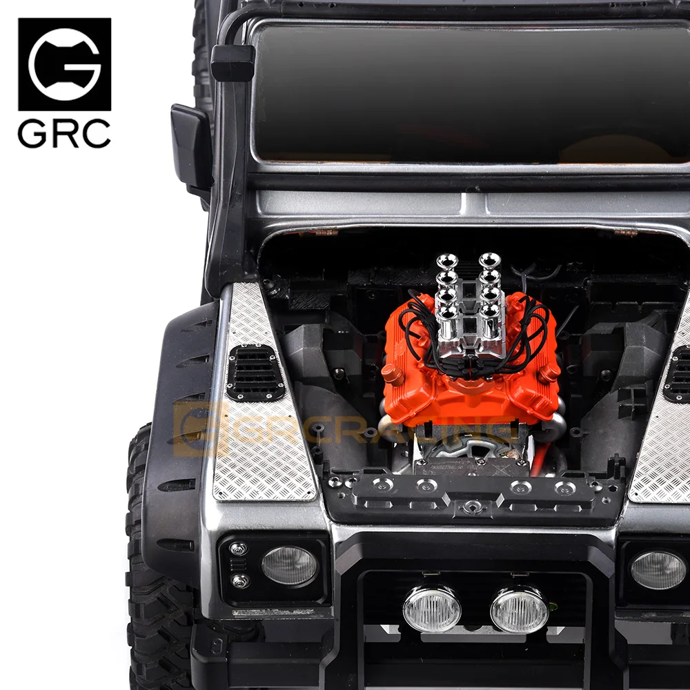 GRC 1/10 simulation V8 engine hood FST motor/motor fan radiator suitable for 1:10 RC remote control car TRX-4 scx10 90046