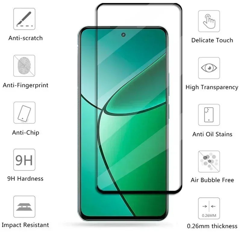 Capa completa de vidro temperado para realme 12 plus 5g vidro realme 12 + protetor de tela película protetora de lente de telefone para realme 12 plus