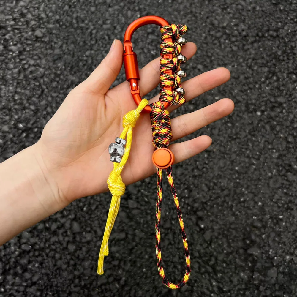 Handgefertigter Kreativer Bergsteiger-Schlüsselanhänger mit Anti-Verlust-Hängeseil, Outdoor-Mehrzweck-Rucksack-Schnalle, Schlüsselband – Detail 8