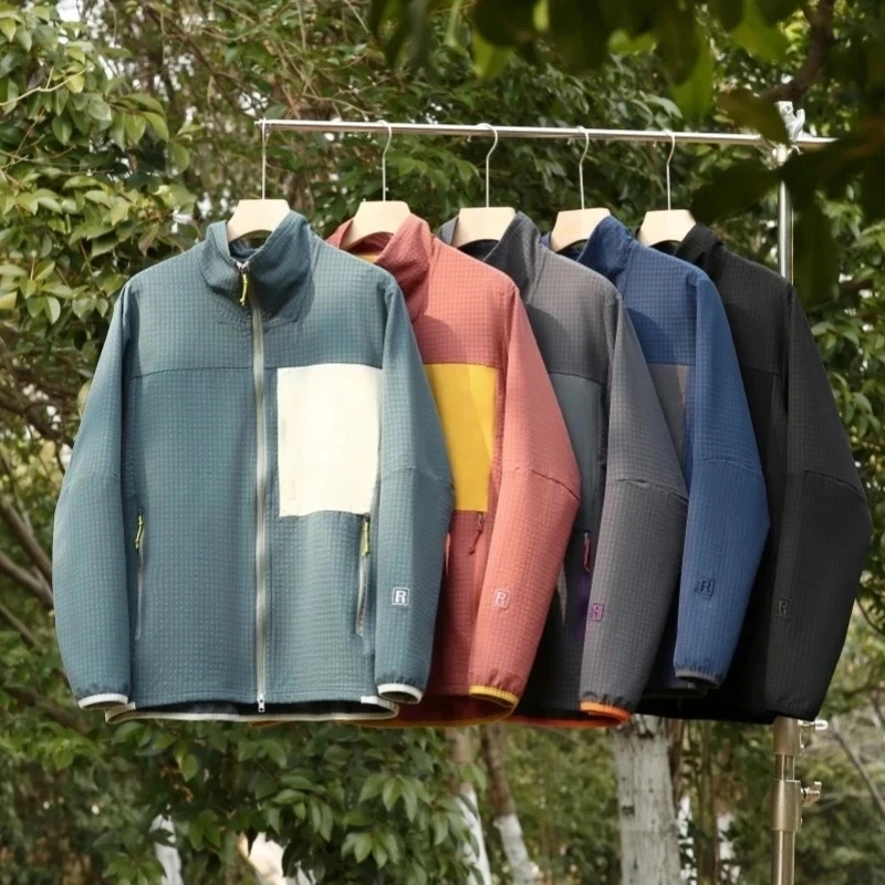 

Off-Season 3D Tailored Tech Fabric Outdoor Sports Jaet Stand Collar ex Long Sve Zipper Closure Windproof Casual Coat