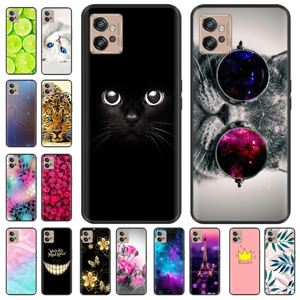 For Motorola Moto G32 Case for Moto G32 Cartoon Cute TPU Matte Soft Silicone Phone Back Cover MotoG32 G 32 Case Fundas 6.5''